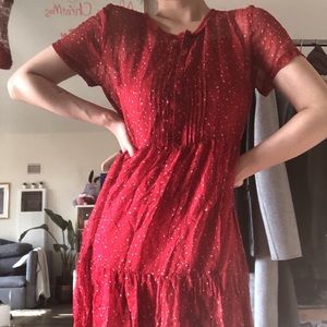 Red oversized cute dress
